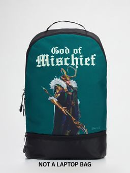 Bewakoof - Marvel Unisex Green God Of Mischief Printed Backpack