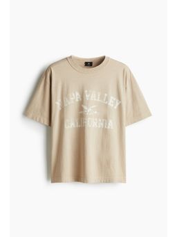 H&M - Men Blue Loose Fit Printed T-Shirt