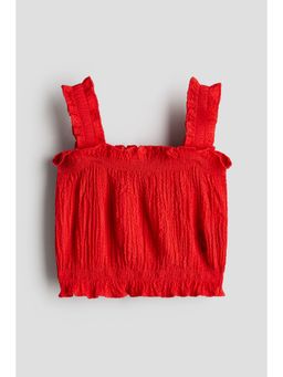 H&M - Girls Red Seersucker Top