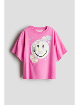 H&M - Boys Brown Printed Cotton T-Shirt