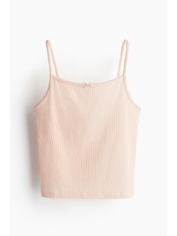 H&M - Women Orange Picot-Trimmed Strappy Top