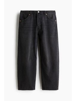 H&M - Women Black Barrel Regular Cropped Jeans