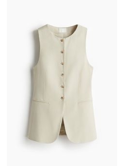 H&M - Women Beige Long Suit Waistcoat
