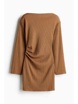 H&M - Women Grey Draped Bodycon Dress