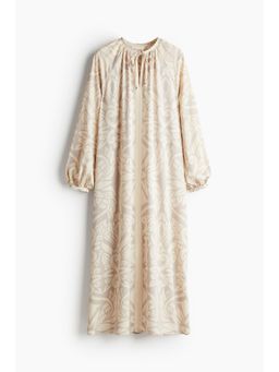 H&M - Women Beige Balloon-Sleeved Dress