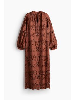 H&M - Women Brown Broderie Anglaise Dress