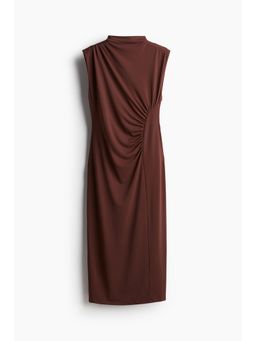 H&M - Women Red Draped Turtleneck Dress