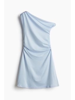 H&M - Women Blue Twist-Detail One-Shoulder Dress