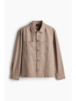H&M - Men Beige Regular Fit Overshirt