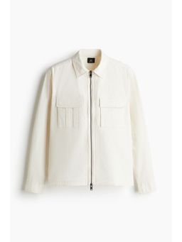 H&M - Men Beige Regular Fit Twill Overshirt