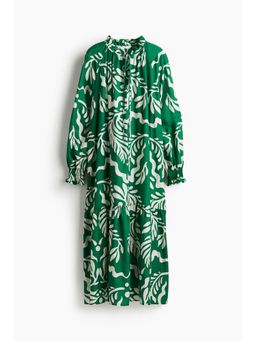 H&M - Women Green Frill-Collar Dress