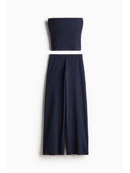 H&M - Women 2-Piece Ribbed Top And Trousers Set