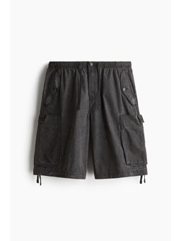 H&M - Men Grey Loose Fit Cargo Shorts