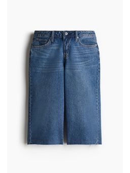 H&M - Women Blue Low Knee-Length Denim Shorts