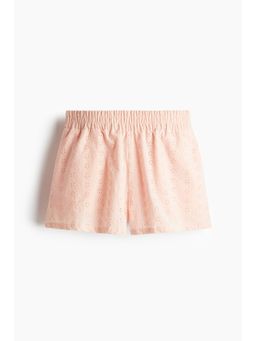 H&M - Women Orange High-Waisted Broderie Anglaise Shorts