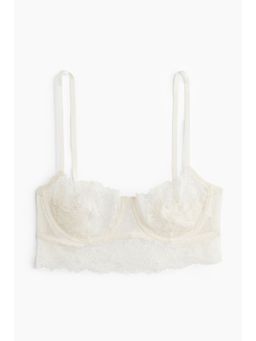 H&M - Women White Lace Balconette Bra