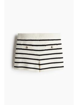 H&M - Women White Knitted Mini Shorts