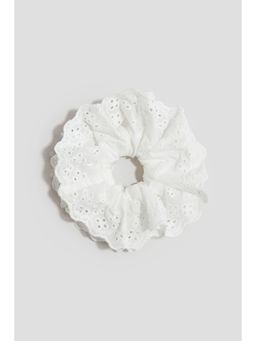 H&M - Girls White Broderie Anglaise Scrunchie