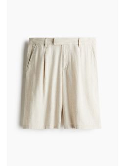 H&M - Women Beige Knee-Length Linen-Blend Shorts