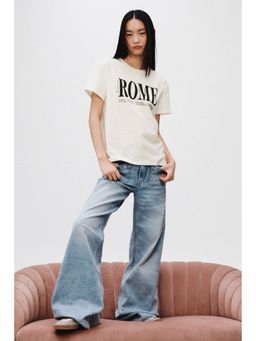 H&M - Boys Beige Printed T-Shirt