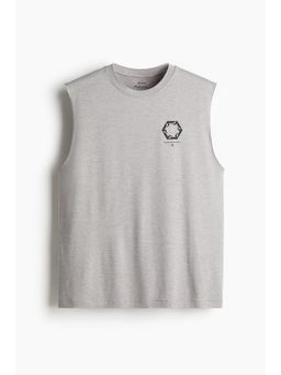 H&M - Men Grey Loose Fit Sports Vest Top With DryMove