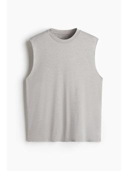 H&M - Men Grey Loose Fit Sports Vest Top With DryMove
