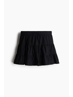H&M - Women Black Fla Cotton Skirt