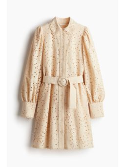 H&M - Women Black Broderie Anglaise Shirt Dress