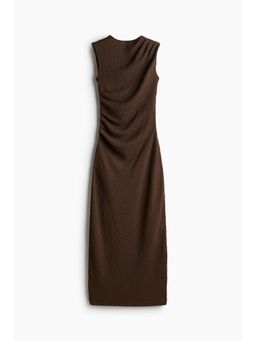 H&M - Women Brown Draped Bodycon Dress