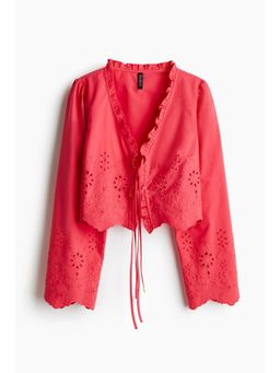 H&M - Women Pink Broderie Anglaise Cotton Blouse