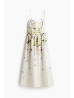 H&M - Women White Cotton Strappy Dress