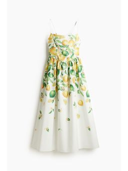 H&M - Women White Cotton Strappy Dress