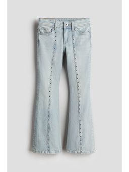 H&M - Girls Blue Embellished Flared Jeans