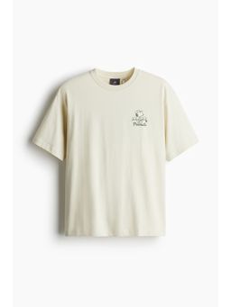 H&M - Men Blue Loose Fit Printed T-Shirt