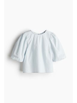 H&M - Women Blue Puff-Sleeved Blouse