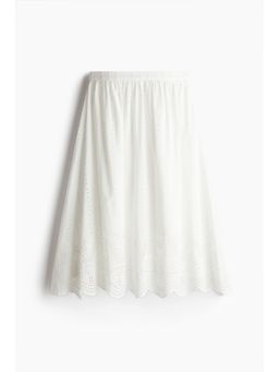 H&M - Women White A-Line Broderie Anglaise Skirt