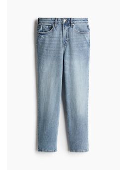 H&M - Women Blue Curvy Fit Slim Straight High Ankle Jeans