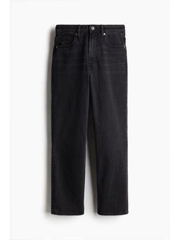 H&M - Women Black Curvy Fit Slim Straight High Ankle Jeans