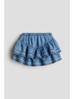 H&M - Girls Blue Flounced Denim Skirt