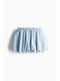 H&M - Women Blue Bubble-Hem Denim Skirt