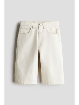H&M - Boys White Baggy Denim Shorts