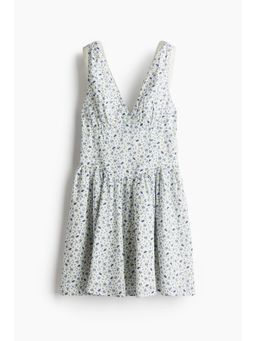 H&M - Women Multi-Color Fla-Skirt Cotton Dress