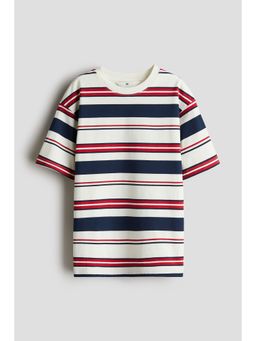 H&M - Boys White Loose-Fit Cotton T-Shirt
