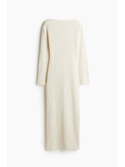 H&M - Women White Hole-Patterned Maxi Dress