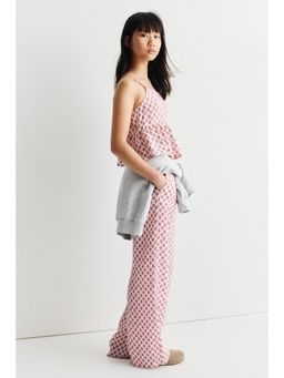 H&M - Girls Beige 2-Piece Seersucker Set