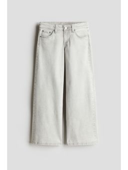 H&M - Girls Grey Wide Leg Low Jeans