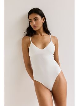 H&M - Women White Seamless Padded-Cup Thong Body