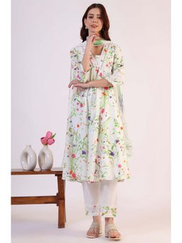 W - Floral Printed Kurta with Pant and Dupatta (Set of 3)