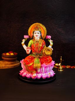 Ekhasa - Aura Series Big Size Marble Dust Lakshmi Devi Idol (1 Feet)