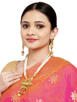 PANASH - Gold_Plated Pearls & Beaded Handcrafted Jewellery Set